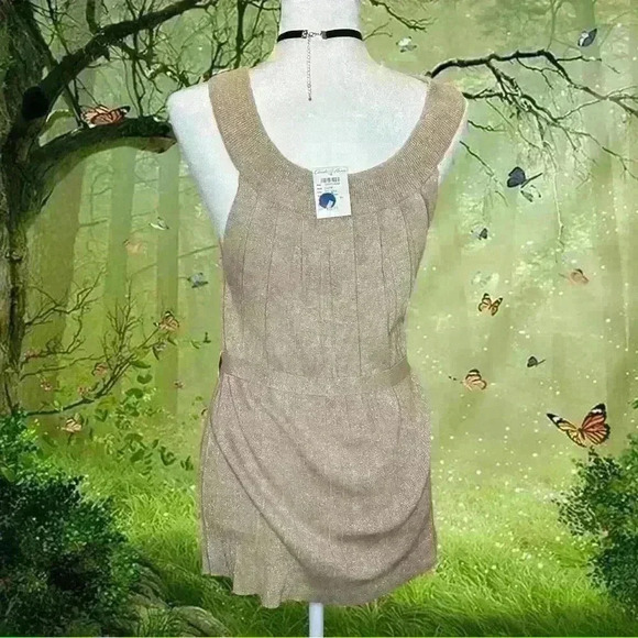 Y2K Charlotte Russe Glitter Gold Cami - Picture 5 of 7